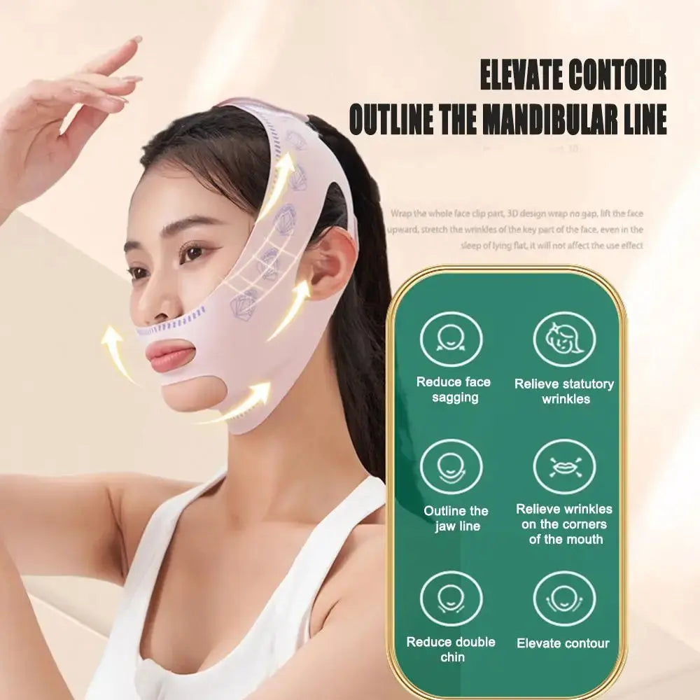 Chin Cheek Slimming Mask – V Line Lifting Bandage & Face Shaper - SAFAORGANICS